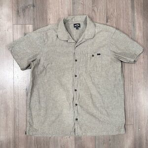 Billabong Men's Casual Gray Button Down Shirt